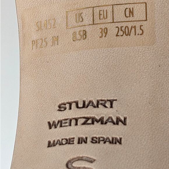 Stuart Weitzman Nudist Ankle Strap Platform Sandals White Size US8.5B EU39 - Picture 6 of 12